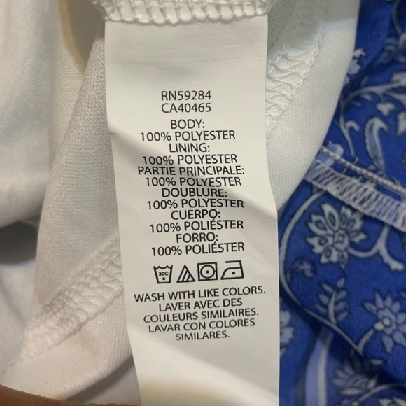 The Children's Place Blue Floral Paisley Spaghetti Strap Toddler Summer Dress - Picture 4 of 4